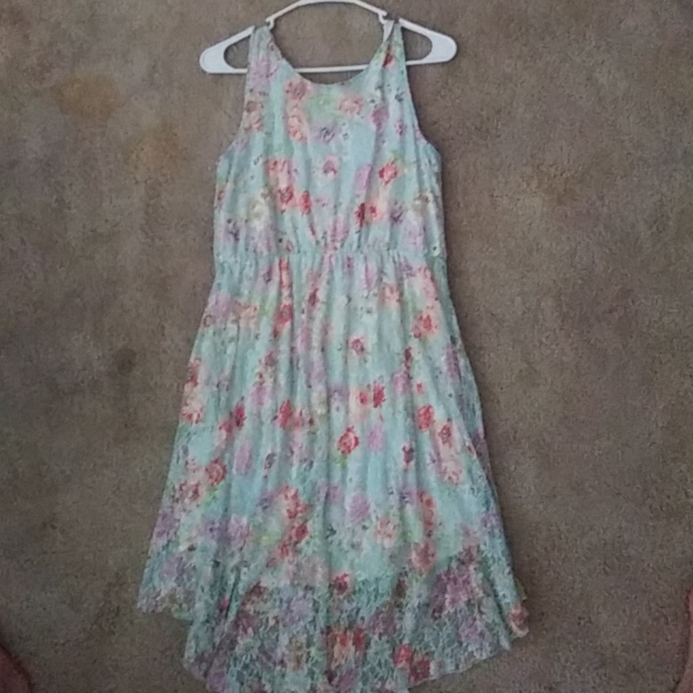 Floral blue dress